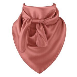 Pink Wild Rag Large Scarf 35x35" Satin Western Accessory Cowgirl or Cowboy
